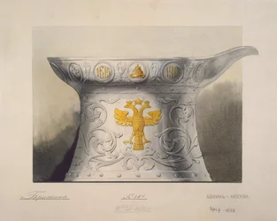 Design af en kop. Gaver til minde om 300-året for Romanov-dynastiet, 1910