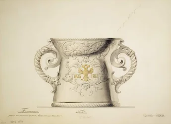 Design af en sølvvase, 1910