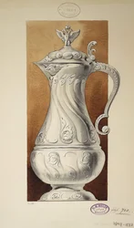 Design af en vinkande. Serie Storprinsesse Maria Pavlovnas medgift, 1907-1908