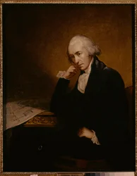 Portræt af James Watt, skotsk opfinder, maskiningeniør og kemiker