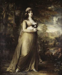 Portræt af operasangerinden Teresa Vandoni, af Breda, Carl Frederik von (1759-1818). Olie på lærred
