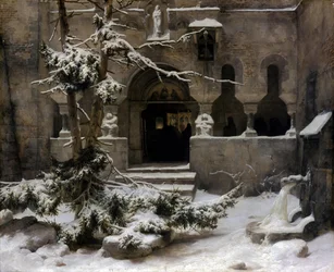 Klosterhave i sne
