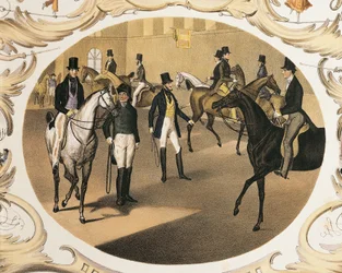 Østrig, Wien, Riding School af Carl Kunz og Johann Geiger, Color Lithograph
