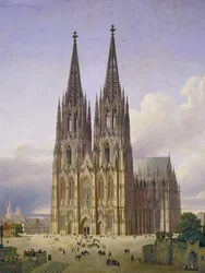 Ideel udsigt over Kölnerdomen, 1834-1836