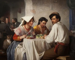 I et romersk osteria. 1866