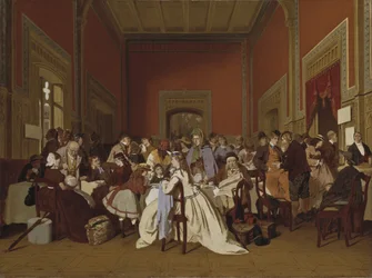 Anden klasses venteværelse, ca. 1865