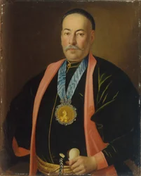 Portræt af Stepan Danilovich Yefremov, Ataman af Don Cossack Host, 1765