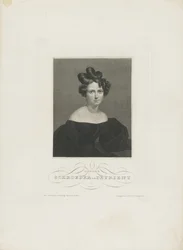 Portræt af operasangeren Wilhelmine Schröder-Devrient 1804-1860, ca. 1840.