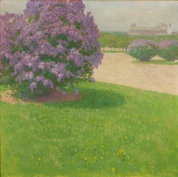 Heltepladsen med syrener, ca. 1900 (olie på lærred)