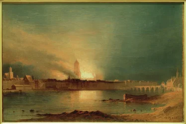 Frankfurt a. M., Domkirke efter Brand 1867 / Gem. Carl Morgenstern