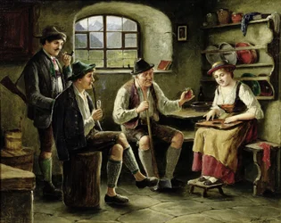 Ung kvinde spiller en citer