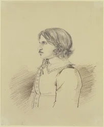 Portræt af en ukendt student fra kredsen omkring “Teutsche Lesegesellschaft” i Heidelberg, 1816