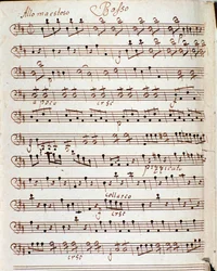 Side med partitur af Koncert i D-dur af Karl Philipp Stamitz