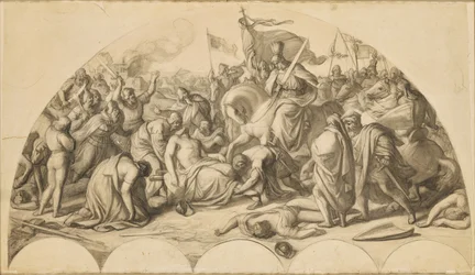 Rudolf I af Habsburg ved liget af Przemysl Ottokar II af Bøhmen