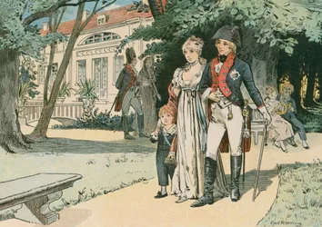 Frederik Vilhelm III, konge af Preussen (1770-1840), og hans kone, Dronning Louise (1776 -1810), i Paretz i 1800