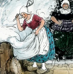Brødrene Grimm - Eventyr - Mor Hulda. Billeddato ca. 1910. Carl Simon Arkiv