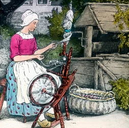 Brødrene Grimm - Eventyr - Mor Hulda. Billeddato ca. 1910. Carl Simon Arkiv