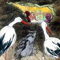 Wilhelm Hauff - Eventyr - Kaliffens stork. Billedet er dateret omkring 1910. Carl Simon-arkivet