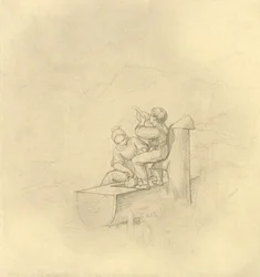 Am Brunnen, midten af slutningen af det 19. århundrede, c1924.
