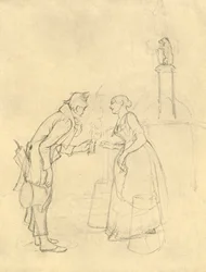 The Shy Suitor, midten af ​​slutningen af ​​det 19. århundrede, c1924.