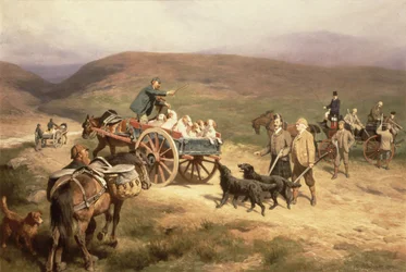 Urfuglejagt på Glentanar-godset i Aberdeenshire, 1889