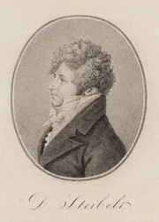 Portræt af pianist og komponist Daniel Steibelt 1765-1823, 1809.