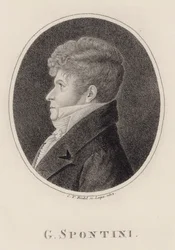 Portræt af dirigenten og komponisten Gaspare Spontini 1774-1851, 1813.