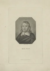 Portræt af digteren John Milton 1608-1674, ca 1818-1821.