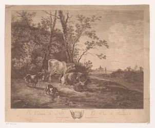 Landskab med kvæg Paturage Hollandois (titel på objekt)
