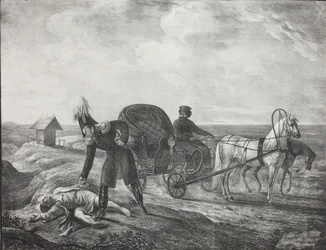 Kejser Alexander I hjælper en trængende person, 1820.