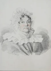 Portræt af Maria Ivanovna Rimskaya-Korsakova, født Naumova 1764-1832, 1820