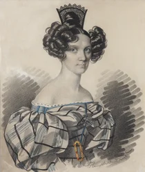 Portræt af Olga Nikolaevna Talyzina, født Zubova 1803-1882, begyndelsen af 1830
