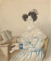 Portræt af Tatiana Petrovna Lvova 1789-1848, født Poltoratskaya, 1820