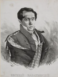 Portræt af digteren Yevgeny Abramovich Baratynsky 1800-1844, 1828.
