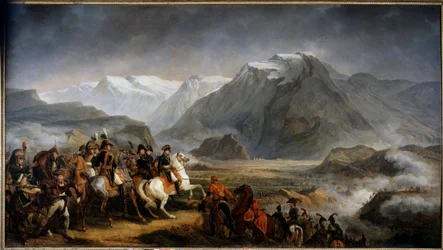 General Napoleon Bonaparte (1769-1821) ved slaget ved Rivoli Maleri af Antoine Carle Vernet (1758-1836) Boissy saint Leger fra det 19. århundrede, Chateau de Grosbois - General Napoleon Bonaparte (1769-1821) under slaget ved Rivoli. Maleri af Antoine Charl