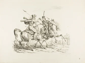 Hussard dræber en kosak med en sabel