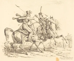 Hussard slår en kosak