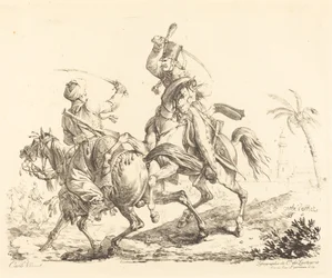 Hussard, der slår en Mameluck