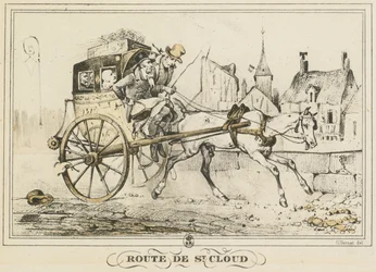 Scener i dagligdagen, veje og stier: Road to Saint-Cloud..., 1816.