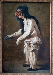 Polichinella (Pulcinella). Maleri af Carle Van Loo (1705-1765), Olie på lærred