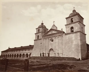 Old Mission Church, Santa Barbara, 1876, trykt ca. 1876.