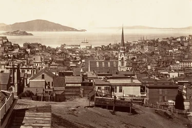 San Francisco, fra Californien og Powell Street, 1864, trykt ca. 1876.