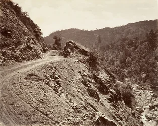 Sulphur Creek and Flume-road to Geysers, 1868-70, trykt ca. 1876.