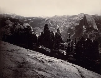 Udsigt fra Sentinel Dome, Yosemite, 1865-66.