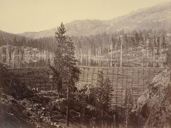 Dam and Lake, Nevada County, Near View