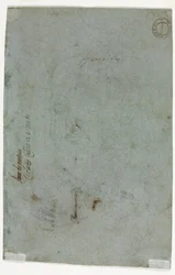 Skitse af et barnehoved verso, ca. 1586.