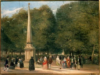 Blomsterfest til San Foca-fest i Milano 20/04/1845 (olie på lærred
