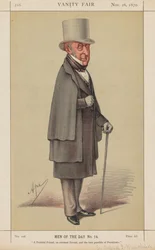 Vanity Fair: Dagens mænd nr. 14 A Faithful Friend, an eminent Savant ..., 1870.