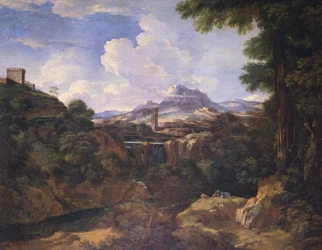 Landskab, af Antonio Tavella (1668-1738).