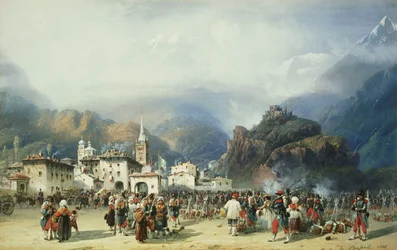 Krigen i Italien: Susa, Mont Cenis, Bivuak med franske tropper, 1859